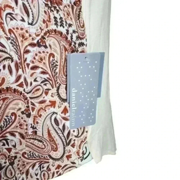 Daniel Rainn Top Womens Medium Boho Peasant Babydoll Romantic Dainty Paisley NWT - Picture 7 of 11